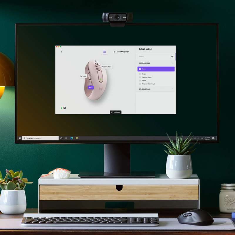 Logitech M650 Signature Wireless Mouse  Ergonomic, Silent Click, Bluetooth & USB Connectivity