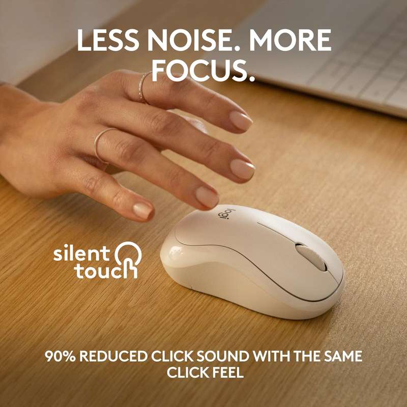 910-007120 - LOGI M240 Silent Bluetooth Mouse - OFF WHITE.