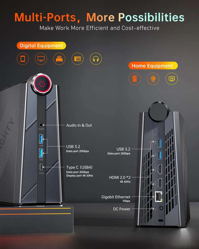 Acemagic AD08 Mini PC - Intel Core i9 2.5GHZ | 16GB | 512GB | Win11P
