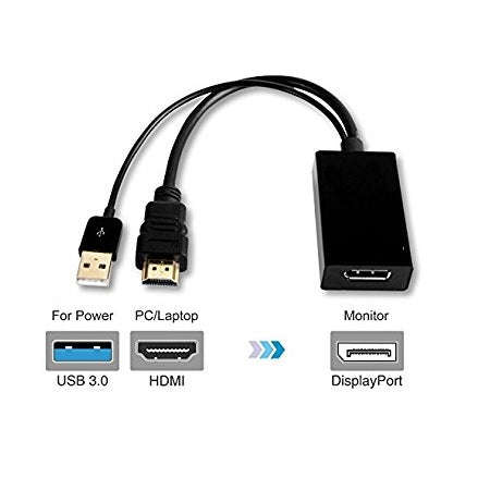 Adaptor HDMI (Male) To Display Port (Female) Active - HDM007