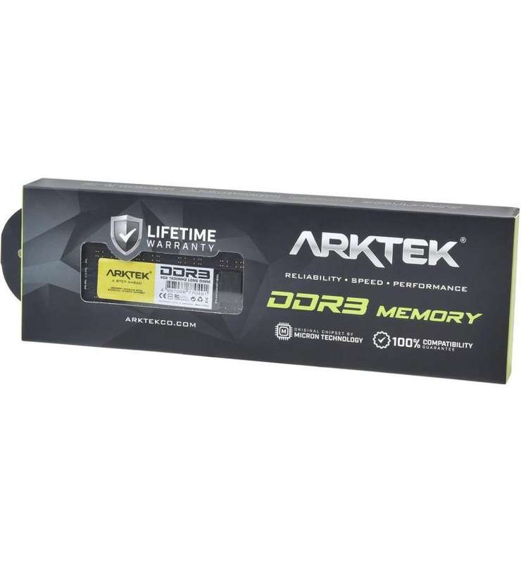 Arktek Memory 4GB DDR3 PC-1600 DIMM RAM Module for PC