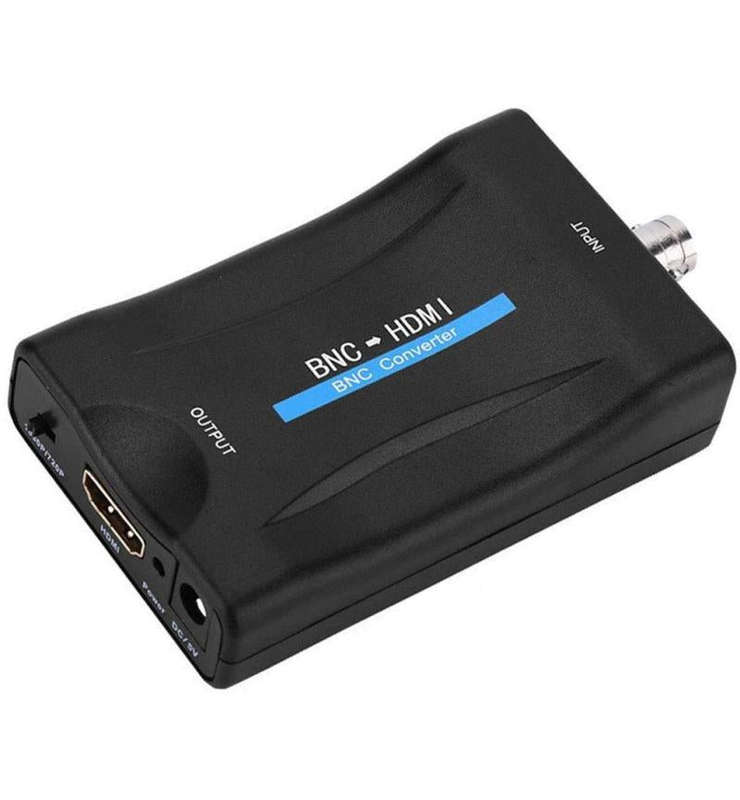 Composite BNC and Audio Input to HDMI Output Adapter with 720P/1080P Switch