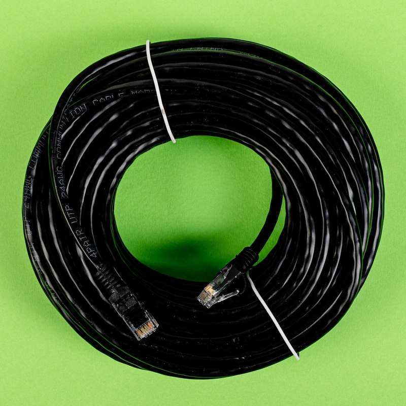 Gizzu Cat6 UTP Fly Lead Ethernet Network Cable 20m  Black