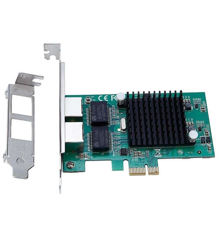 Intel 82575 Dual-Port Gigabit Ethernet PCI-Express I/O Card - 2 x RJ45 Standard - TXA020