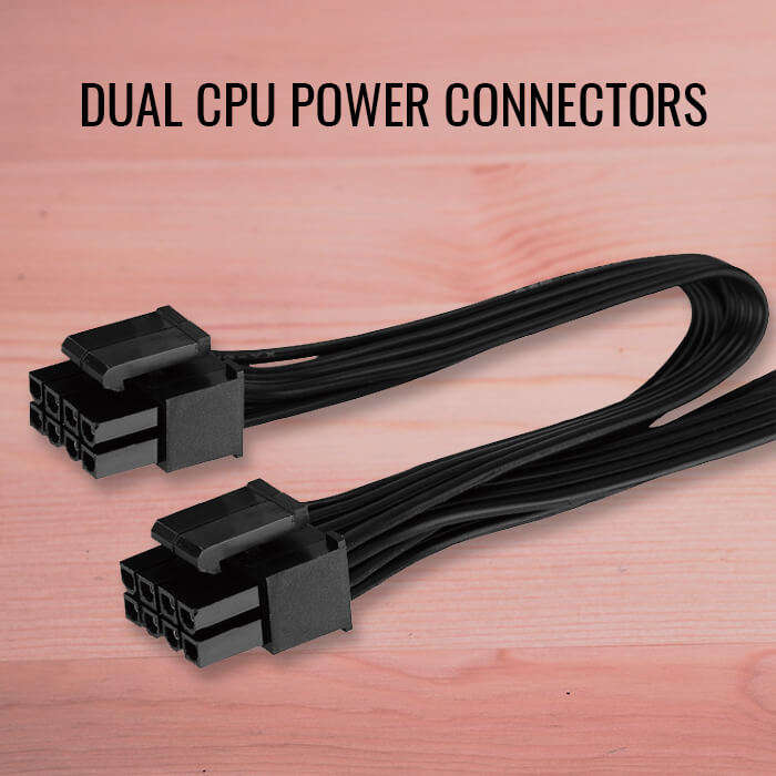 Aerocool KCAS PLUS Gold 650W RGB PSU - ATX 24 PIN; 2x 4+4PIN CPU; 6x SATA; 3x PATA; 2x PCIe 6+2PIN.