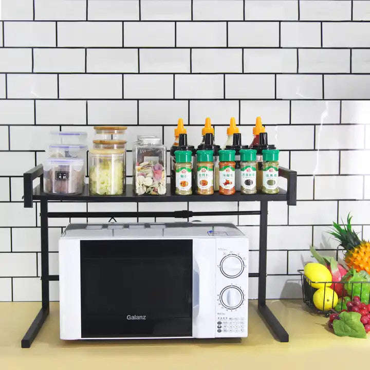 Expandable Over Microwave Kitchen Utensil Rack