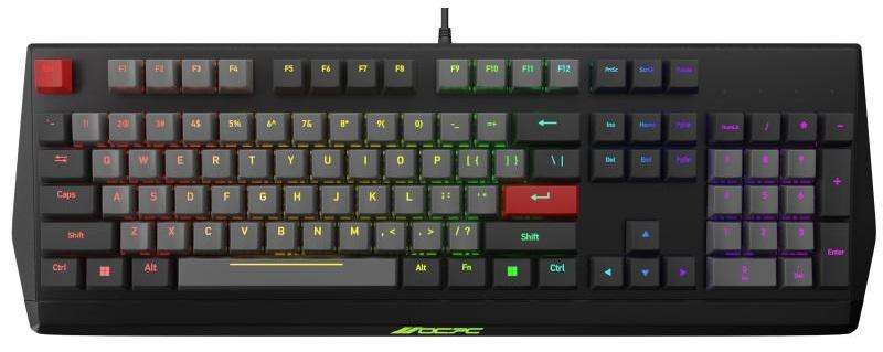KR1 Professional Mechanical Gaming Keyboard - OCKR1BK - Black/Grey