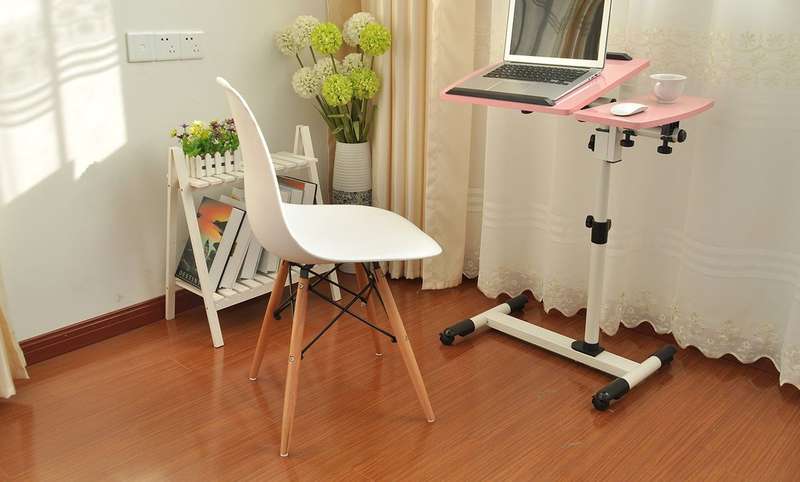 Pink and White Portable Laptop & Projector Stand - LTS-3-PK