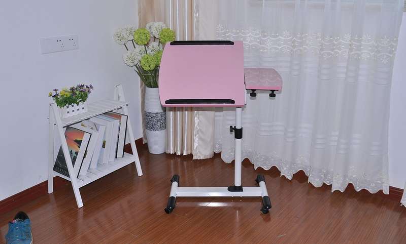 Pink and White Portable Laptop & Projector Stand - LTS-3-PK