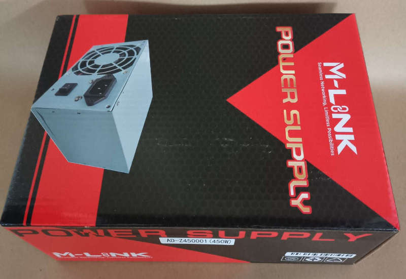 M-LINK VC-08M02 Micro-ATX Black Computer Case with M-LINK 450W Black SATA PSU