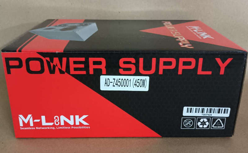 M-LINK VC-08M02 Micro-ATX Black Computer Case with M-LINK 450W Black SATA PSU