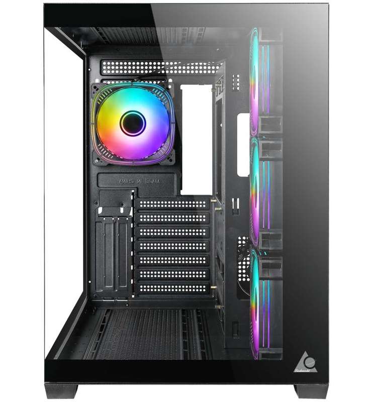 M-Link ATX Gaming Case with Tempered Glass panels and ARGB Fans - NO PSU