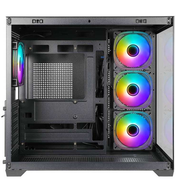 M-Link ATX Gaming Case with Tempered Glass panels and ARGB Fans - NO PSU