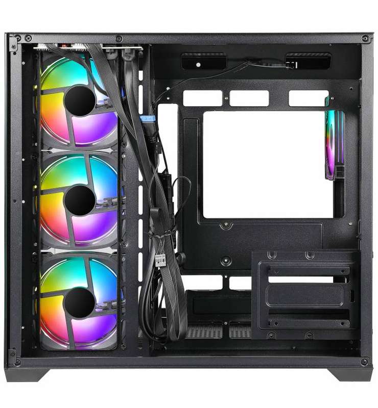 M-Link ATX Gaming Case with Tempered Glass panels and ARGB Fans - NO PSU