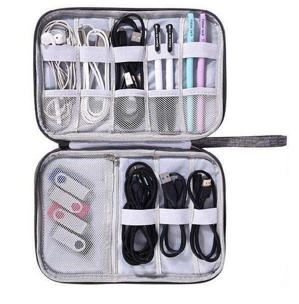 MicroWorld Electronics Organizer Storage Pouch and Travel Bag - BAG0 Black