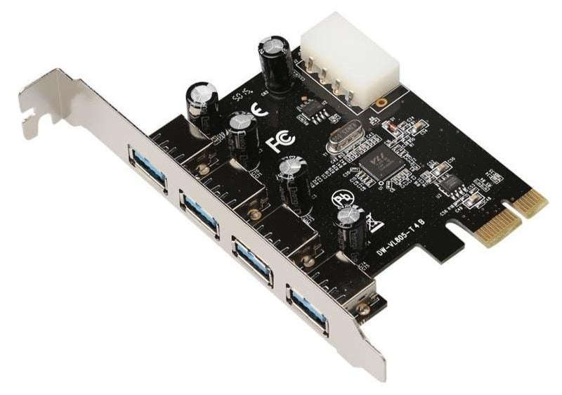 MicroWorld USB3.0 PCIe Expansion Card - 4 Ports, 5Gbps Speed for Ultimate Connectivity - TXB048