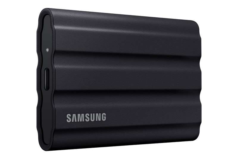 Samsung T7 Shield Portable SSD 1 TB/ Transfer speed up to 1050 MB/s/ USB 3.2 (Gen2/ 10Gbps) backw...