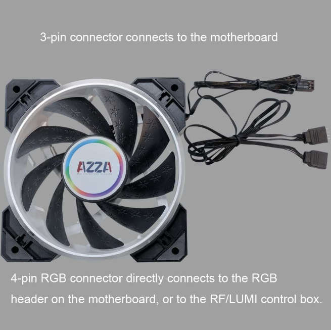 Azza Huricane ii Argb Fan (Single pack) 12cm - Azhur2