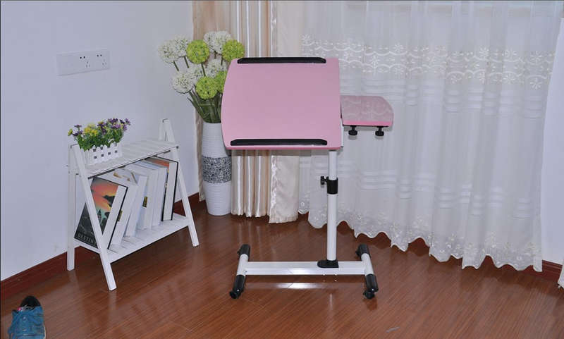 TBYTE Portable Laptop & Projector Trolley - Adjustable Height Black Finish - LTS-3-DK