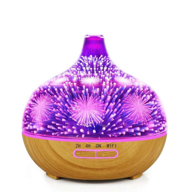 400ml Glass Aroma Diffuser with Firework Design