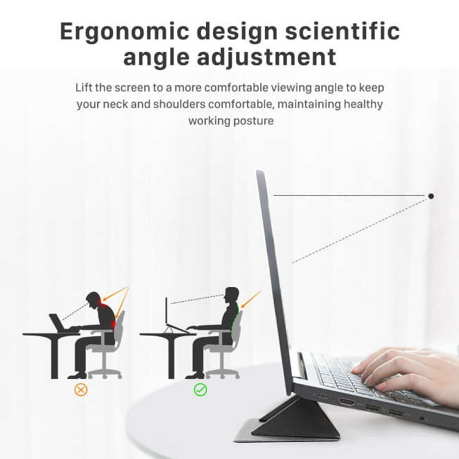 Nillkin Ascent 2-in-1 Ergonomic Notebook Stand  Adjustable & Portable (Grey)