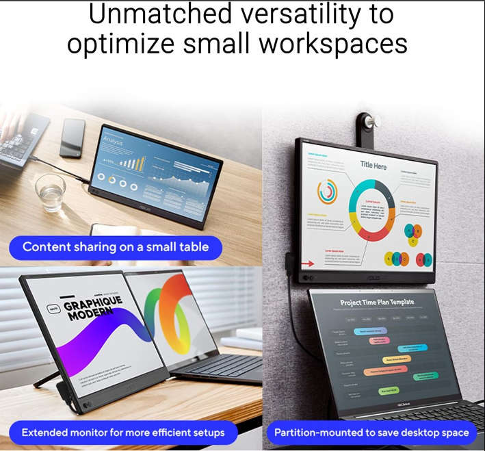 ASUS ZenScreen MB169CK Portable USB Monitor- 16 inch (15.6 inch viewable); Full HD; IPS; dual USB...