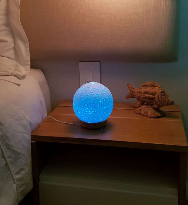 3D Moon Lamp Aromatherapy Diffuser with Wooden Base  Relaxing and Stylish Home Decor