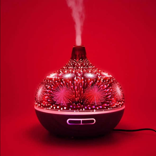 400ml Glass Aroma Diffuser with Firework Design
