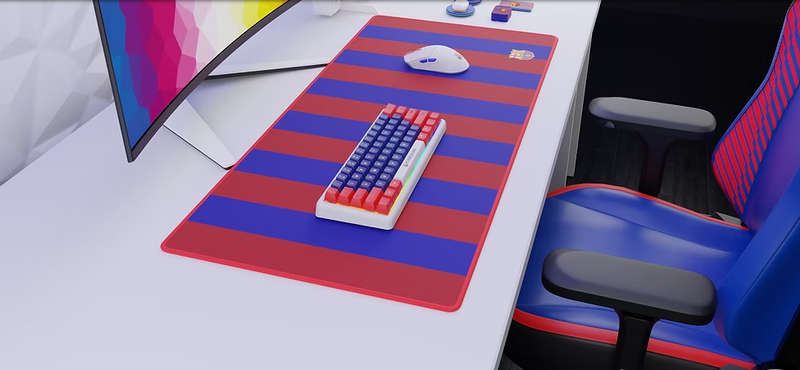 FC Barcelona JQR XL Gaming Mouse Pad  Large, Anti-Slip, Precision Surface for Gamers