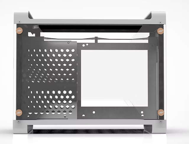 OCPC Vittoria ITX White Chassis  Compact Mini-ITX Case with Tempered Glass & RGB Lighting