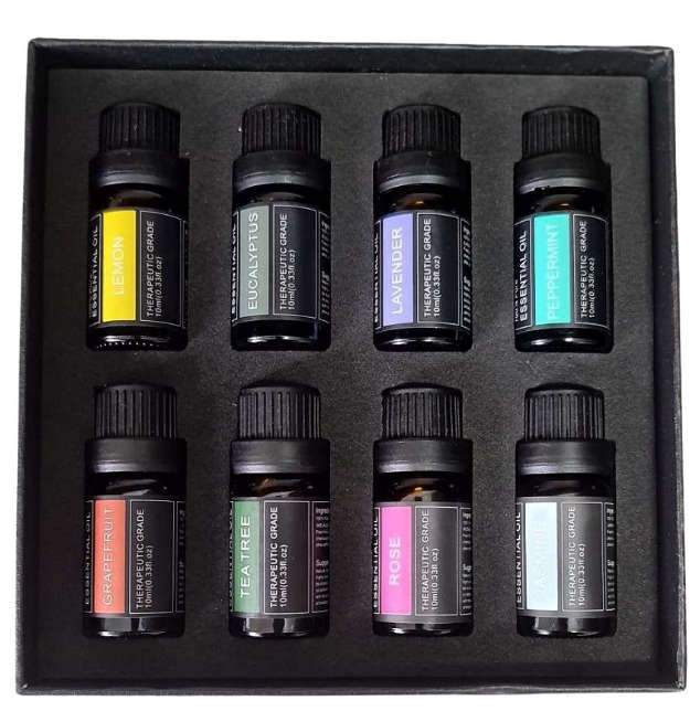 Silkinder Luxury Aromatherapy Essential Oils Collection - 8 Bottles of Pure Bliss (including Rose)