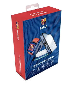 FCB 3-in-1 Foldable Wireless Charging Station  Fast Qi Charger for Phone, Watch & Earbuds (Bar...