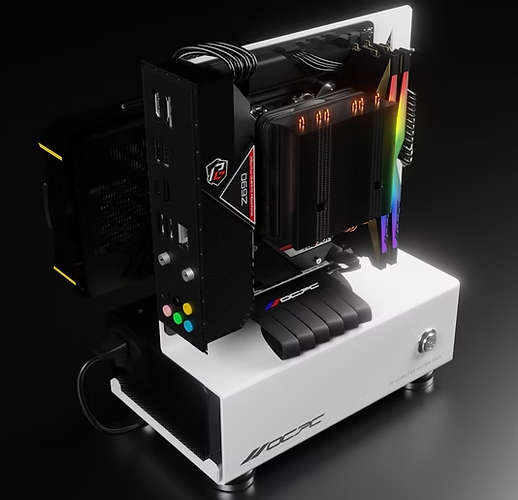 OCPC MINI II ITX PC Case  Compact Black Chassis for Small Form Factor Builds