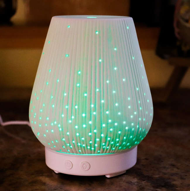 Silkinder Ceramic Starry Nights Diffuser  Aromatherapy & Nightlight in One