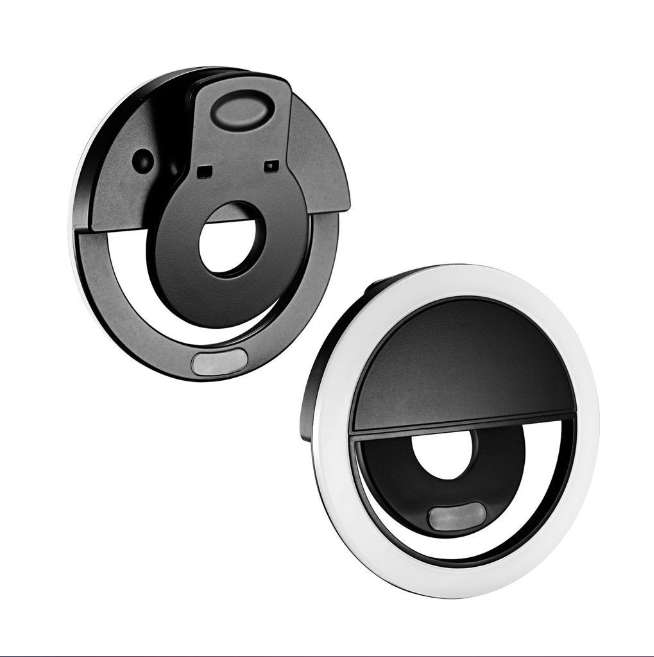 Portable Phone Ring Light - Rechargeable LED Selfie Light with 3 Colors