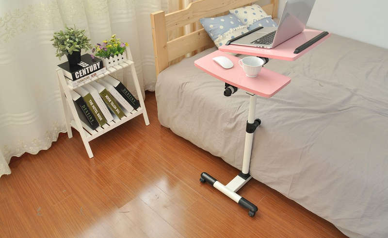 TBYTE Portable Laptop & Projector Trolley - Adjustable Height Black Finish - LTS-3-DK