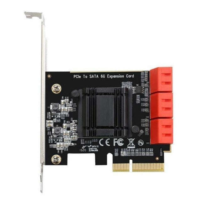 TXB113 - 6-Port SATA III PCIe Expansion Card with Low Profile Bracket - 6 Gbps Speed for High-Per...