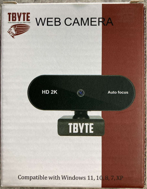 Tbyte HD2K Autofocus USB Camera with Built-in Microphone - Black