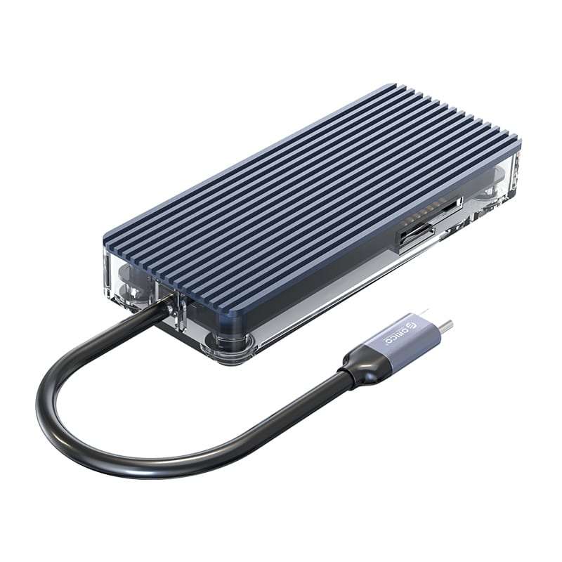 ORICO 6 Port Type-C Transparent Hub - Grey