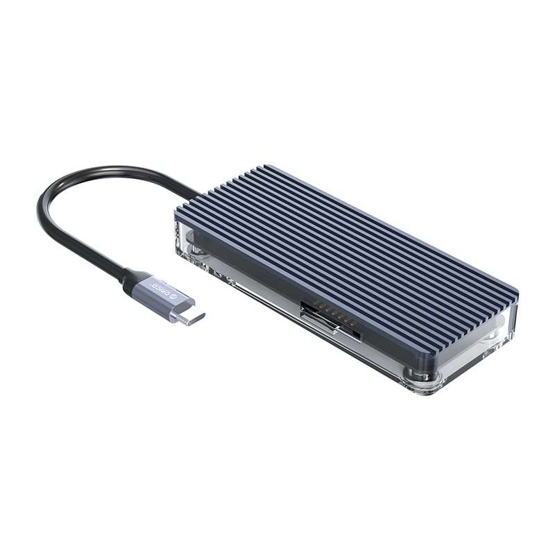 ORICO 6 Port Type-C Transparent Hub - Grey
