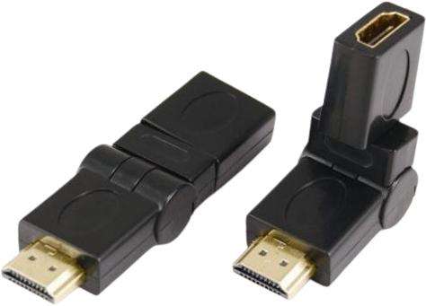 MicroWorld HDMI Male to Female Connector Adapter - 360 Degree Angle for Easy Connectivity