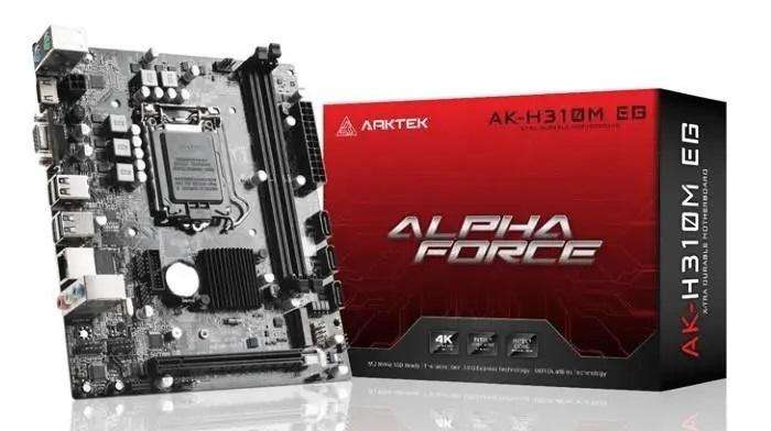 Arktek Intel H310 Chipset, Socket LGA1151, Dual Channel DDR4 2400/2666/3200, Integrated Graphics,...