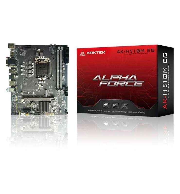 ARKTEK H510 Motherboard | LGA1200 Socket | DDR4 Support | HDMI | USB 3.2 | Micro-ATX Form