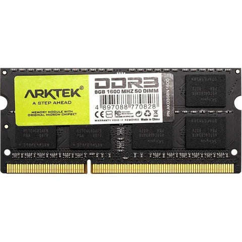 Arktek AKD3S8N1600 8GB DDR3 1600MHz SO-DIMM | Laptop RAM Upgrade | Reliable & Fast