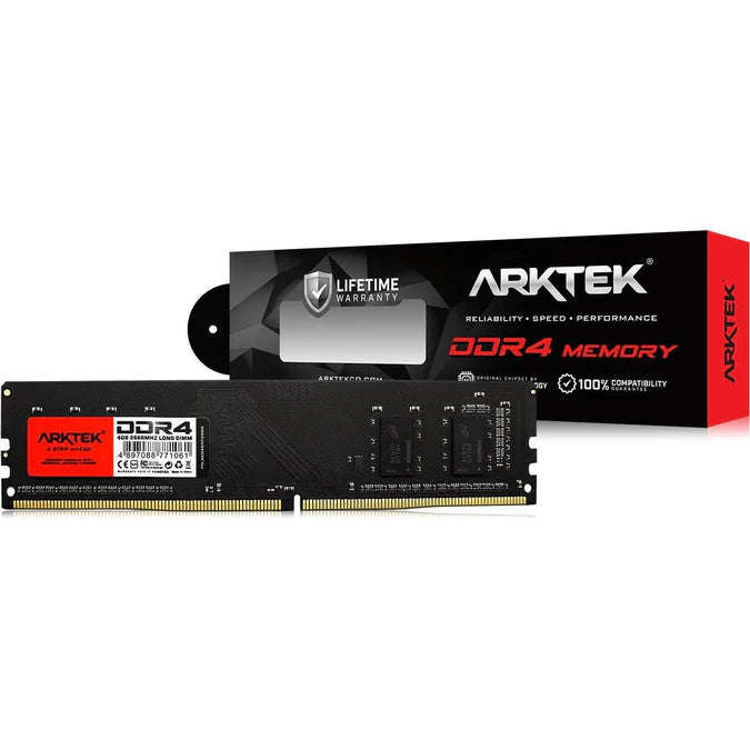 Arktek AKD4S4P2666 4GB DDR4 2666MHz Desktop Memory Module  Fast, Reliable RAM for PC Upgrades