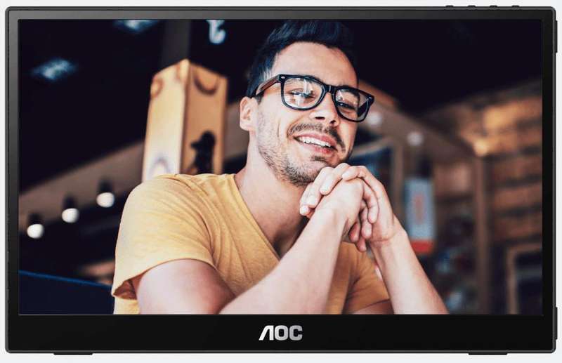 AOC-16T3E Monitor|USB C Powered|15.6 inch|IPS FHD 1920x1080|Portable|USB-C Powered x 2|Carry case...