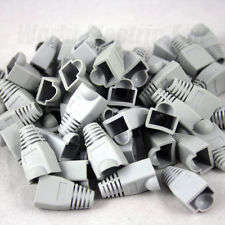 Microworld RJ45 Boots - 100 Pack, Grey Strain Relief for RJ-45 Connectors