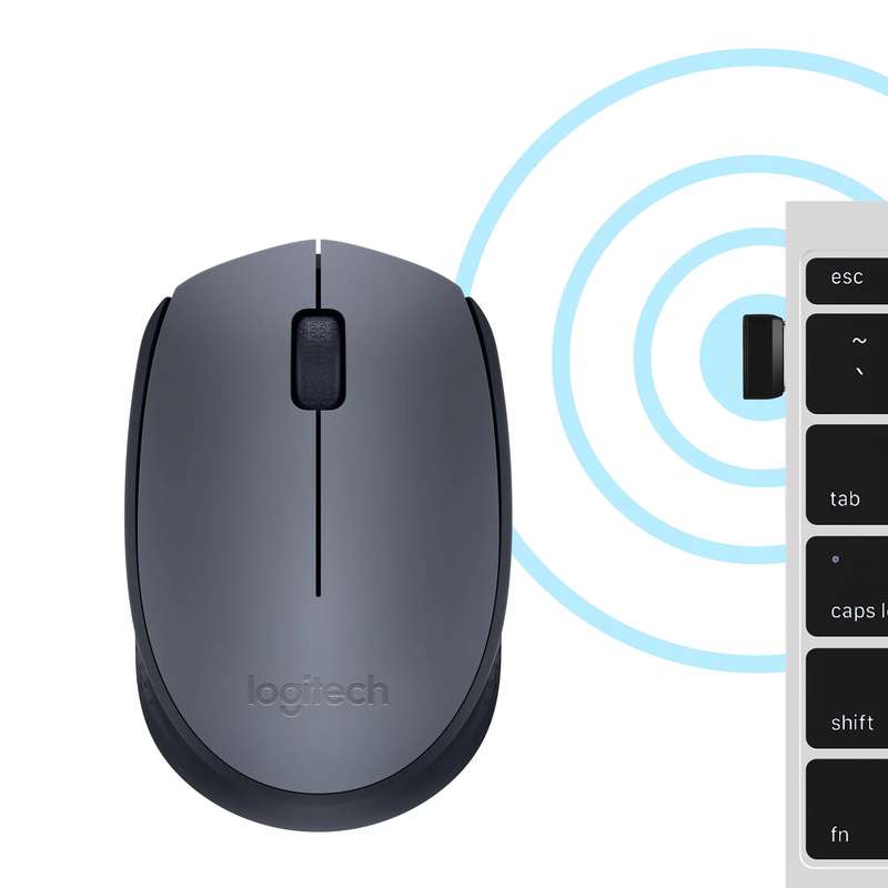 910-004642- Logitech M170 Wireless Mouse - GREY-K - 2.4GHZ