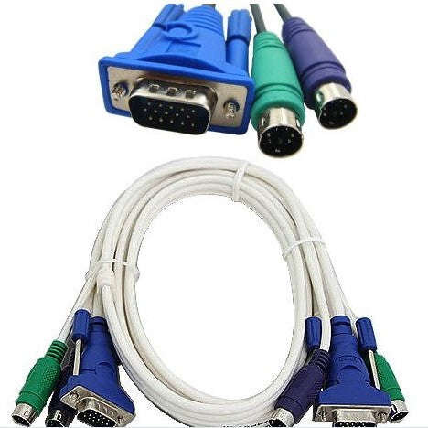 Microworld 1.8M KVM Cable PS2 Switch for Smooth Device Connectivity