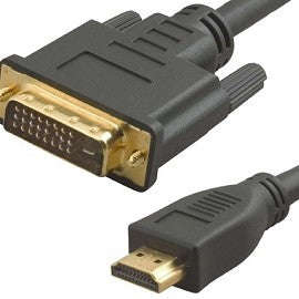 3.0M HDMI to DVI-D Cable - Male to Male, 24+1 Pin, High-Quality Connection for Monitors & Displays